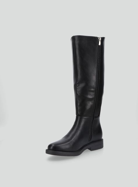 Bota Larga Mix Materiales Mujer-2