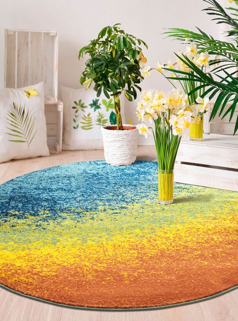 Alfombra Redonda 160 cm Florida Multicolor-5
