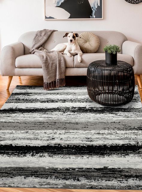 Alfombra Living-Comedor 160 x 210 cm Florida Gris Texturas-2