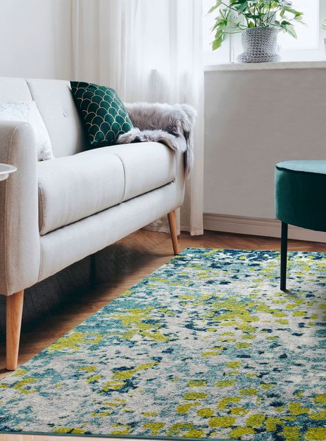 Alfombra Living-Comedor 240 x 305 cm Florida Verde Puntos-2