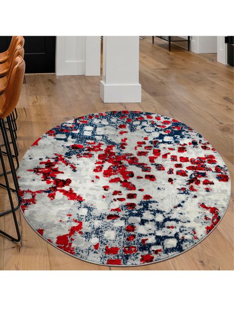 Alfombra Redonda Florida 160 x 160 cm Multicolor-2