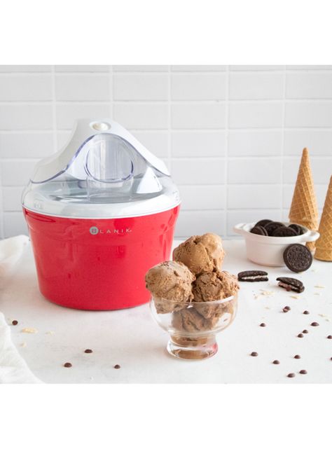 Máquina Helado Ice Cream Maker Roja-4