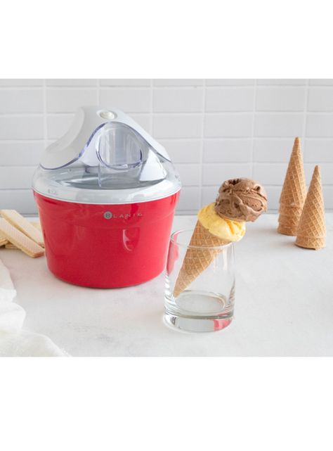 Máquina Helado Ice Cream Maker Roja-3