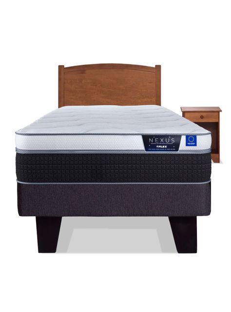 Cama Europea Nexus 1.5 Plazas Box + Set Muebles Arezzo-2