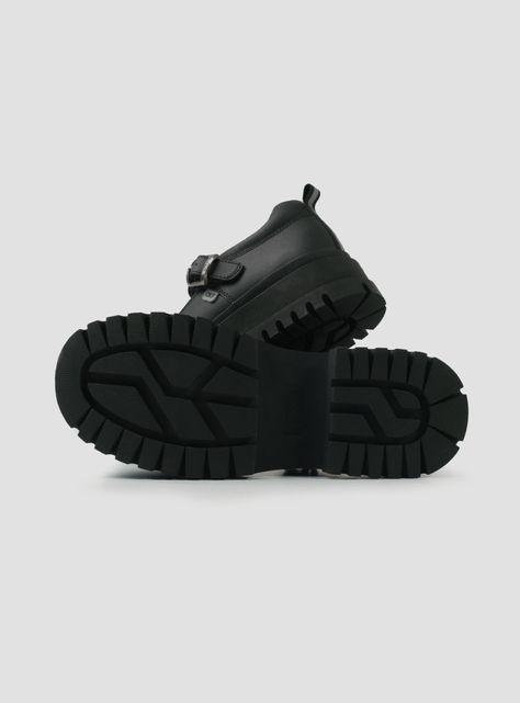 Zapato Escolar Reina Plataforma y Hebilla Cuero Niña-3