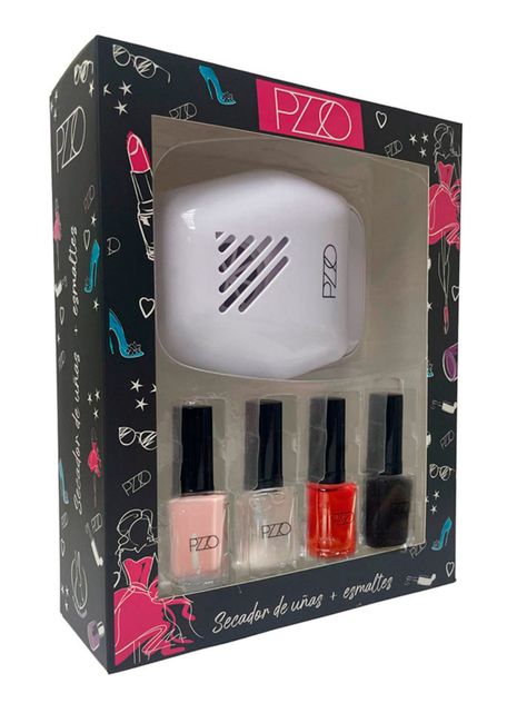 Set de 4 Esmaltes + Secador de Uñas-1