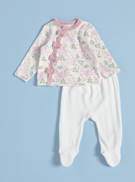 Conjunto Polera Estampada con Moños y Pantalón a Juego-0