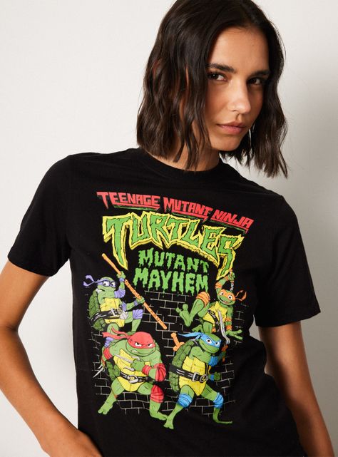 Polera Ninja Turtles Negro Talla Xs-2