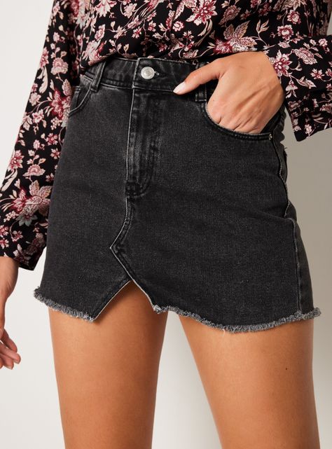 Falda Zara Negro-2