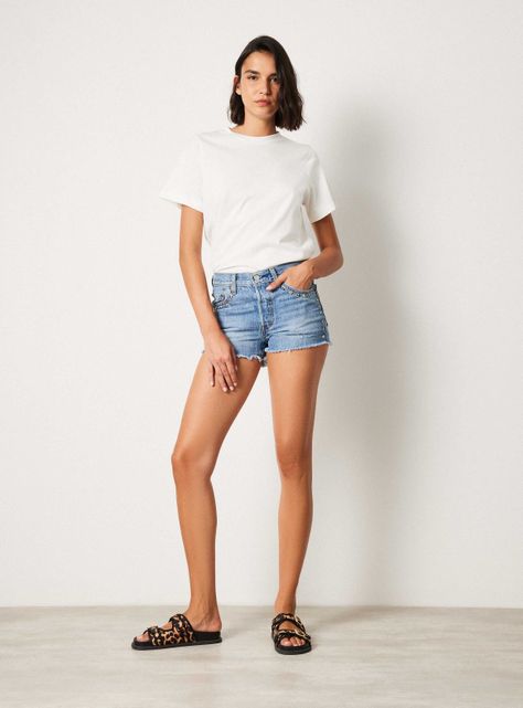 Short Lovemade Levis con Cierre Denim Azul-3