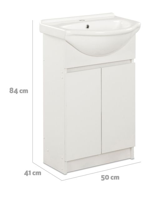 Vanitorio Cannes 50 cm 2 Puerta Blanco-1