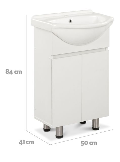 Vanitorio 50 cm Cannes 2 Puerta Blanco-1