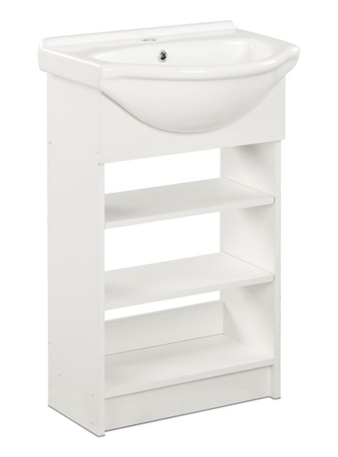 Vanitorio 50 cm Cannes 2 Repisas Blanco-0