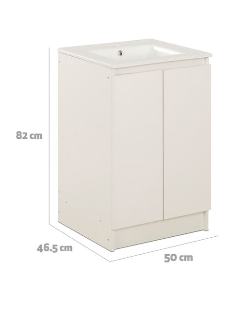 Vanitorio Lisboa 50 cm 2 Puertas Blanco-1