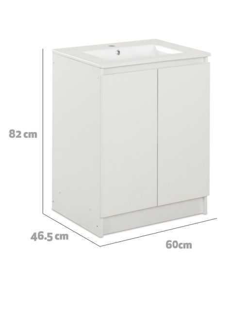 Vanitorio Lisboa 60 cm 2 Puertas Blanco-1