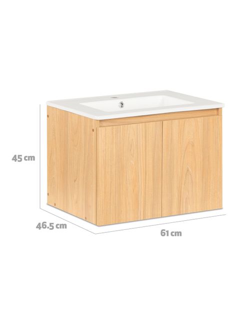 Vanitorio Aéreo Mónaco 60 cm 2 Puertas Olmo-1