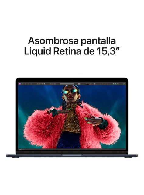 Apple MacBook Air Chip M3 CPU de 8 Núcleos GPU 10 Núcleos 16GB RAM 256GB SSD 15" Medianoche-5