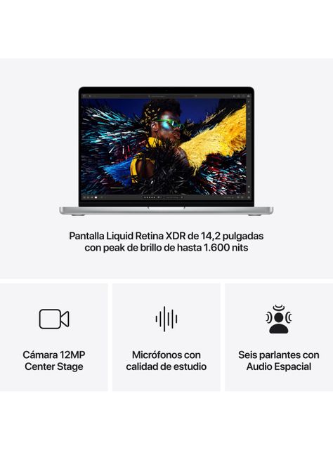 Apple MacBook Pro Chip M4 16GB RAM 512GB SSD 14" Color Plata-3