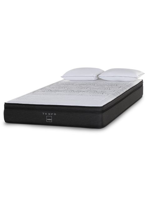 Colchón Tempo King x 200 cm + Almohadas Extra Active Fiber-0