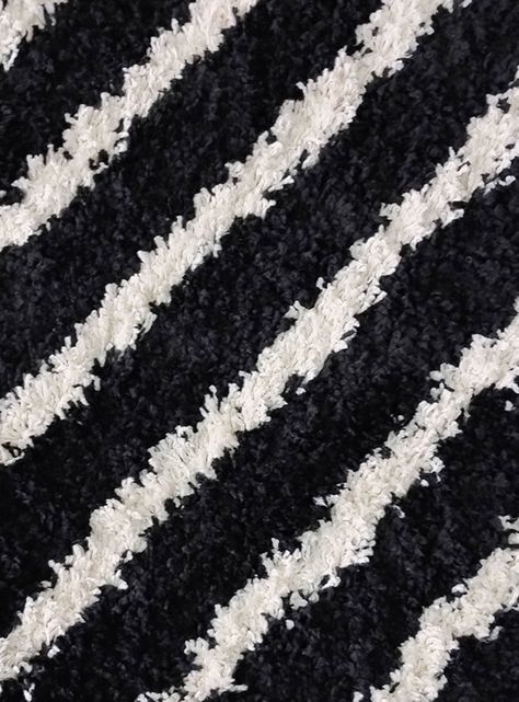 Bajada de Cama Shaggy Guiza 50x100 cm Negro-2