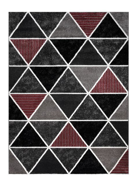 Alfombra Avangard 150x200 cm Negro Rojo-0
