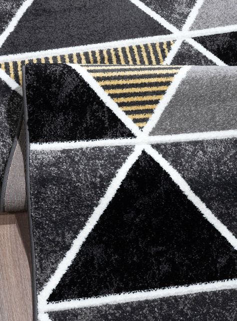 Alfombra Avangard 150x200 cm Negro Amarillo-1