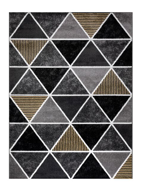 Alfombra Avangard 150x200 cm Negro Amarillo-0