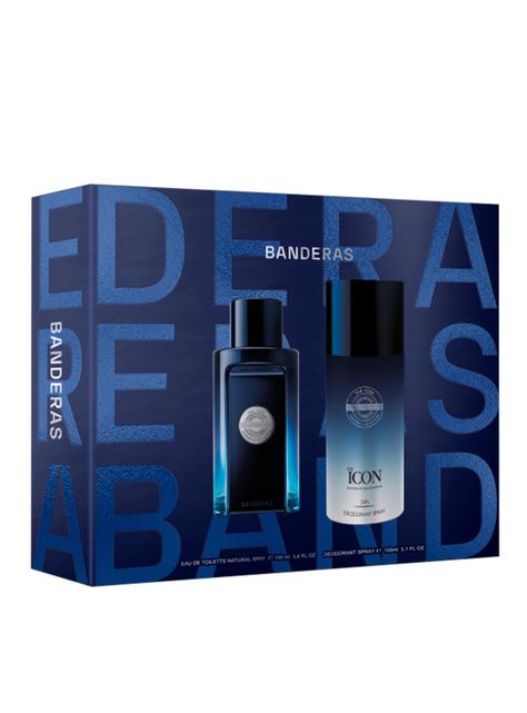 Set Perfume The Icon EDT Hombre 100 ml + Desodorante 150 ml Banderas-0