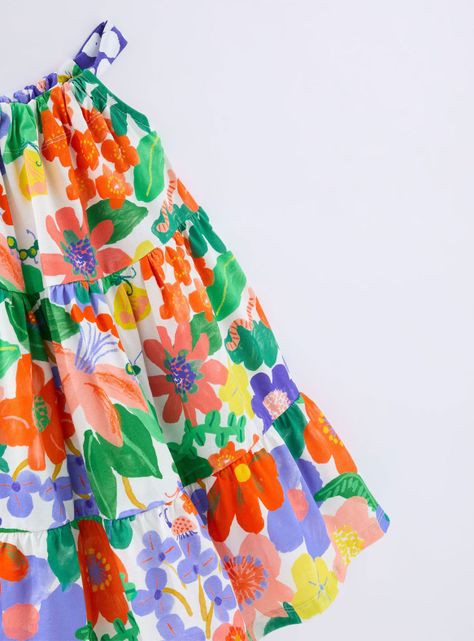 Vestido Niña Sin Mangas Estampado Floreado-3