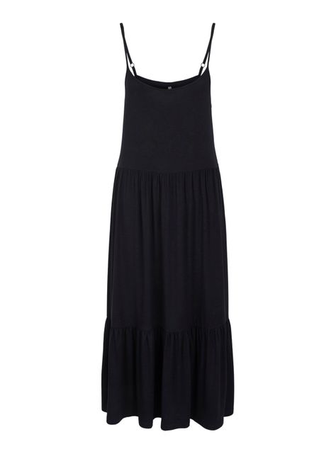 Vestido Sin Manga Liso con Fruncido-0