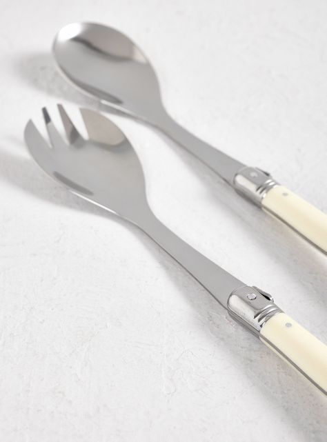 Set 2 Piezas Cubierto Ensalada Ivory-2