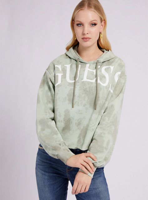 Polerón Logo Crop Hoodie Verde-0