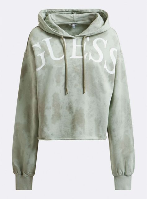 Polerón Logo Crop Hoodie Verde-2