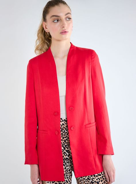 Blazer Liso Dos Botones-0
