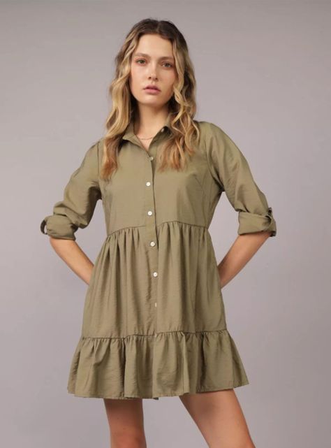 Vestido Corto Camisero-0