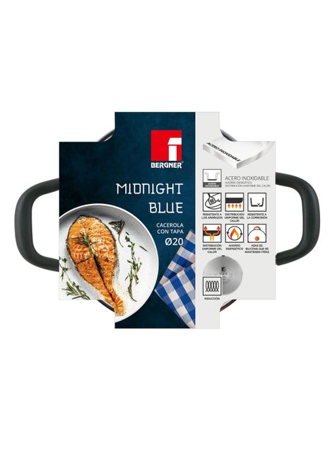 Cacerola con Tapa Midnight Blue 20 cm-3