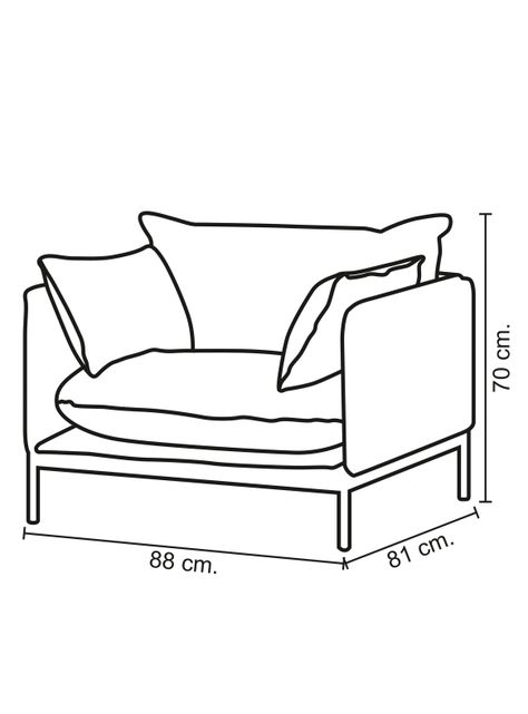 Sillón Fierro Fibras Mixtas Dora Decora-1