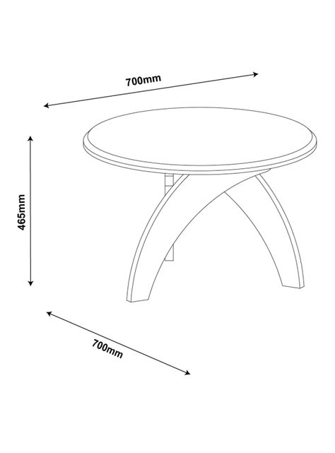 Mesa de Centro Jade Redonda 70 cm-1