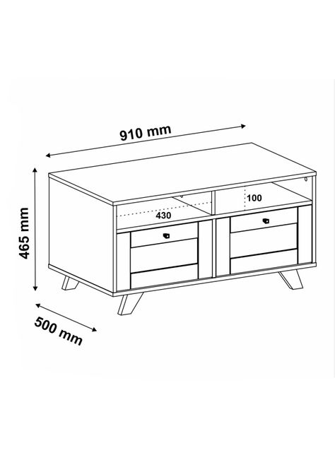 Mesa de Centro Trabaja 2C 50x91 cm-1