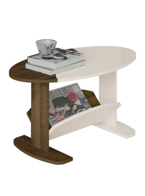 Mesa de Centro Isis Ovalada 45x80 cm-2