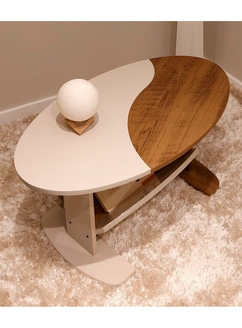 Mesa de Centro Isis Ovalada 45x80 cm-3