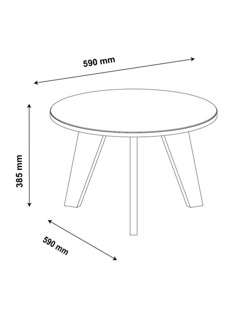 Mesa de Centro España Redondo 59 cm-1