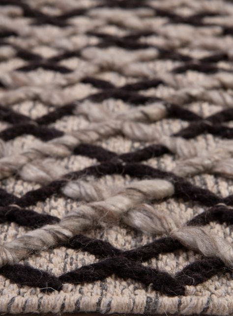 Alfombra Woll Collect Gris y Negro 160 x 230 cm-1