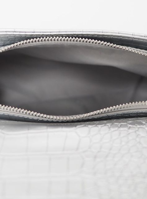 Cartera Croco Silver-4
