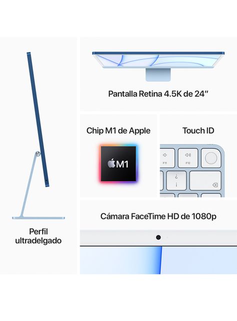 iMac 24" M1 8G RAM 256GB SSD 8GPU Azul MGPK3CI/A-5