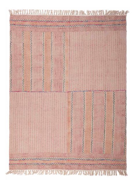 Bajada de Cama Boho Ethnic Rosa 60 x 90 cm-0