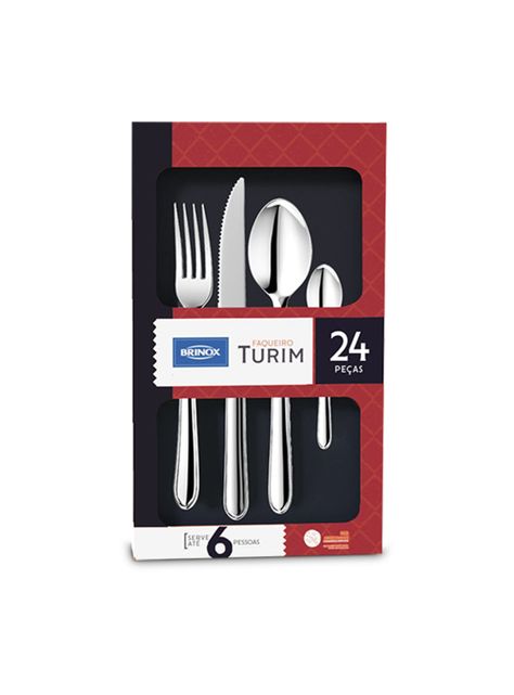 Set de Cubiertos 24 Piezas Turim Inox Brinox-0