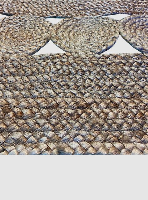 Alfombra Yute Pastel Floral Natural 90 x 150 cm-1