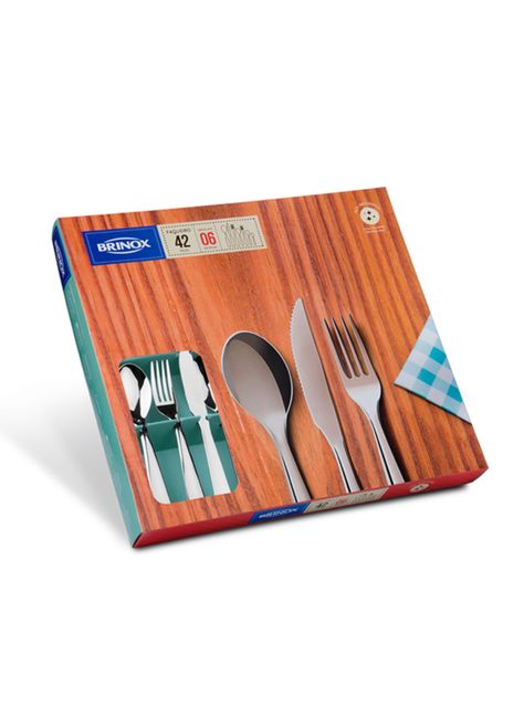 Set de Cubiertos 42 Piezas Bellagio Inox Brinox-1