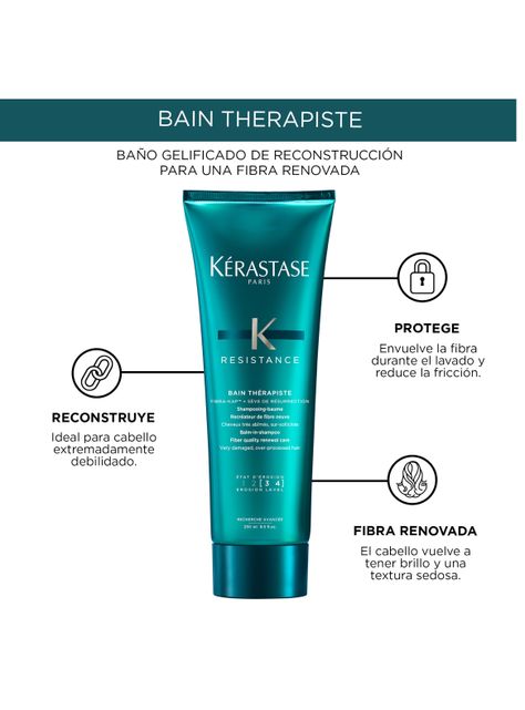 Shampoo Reconstrucción Cabello Muy Dañado Bain Thérapiste Resistance 250ml-3